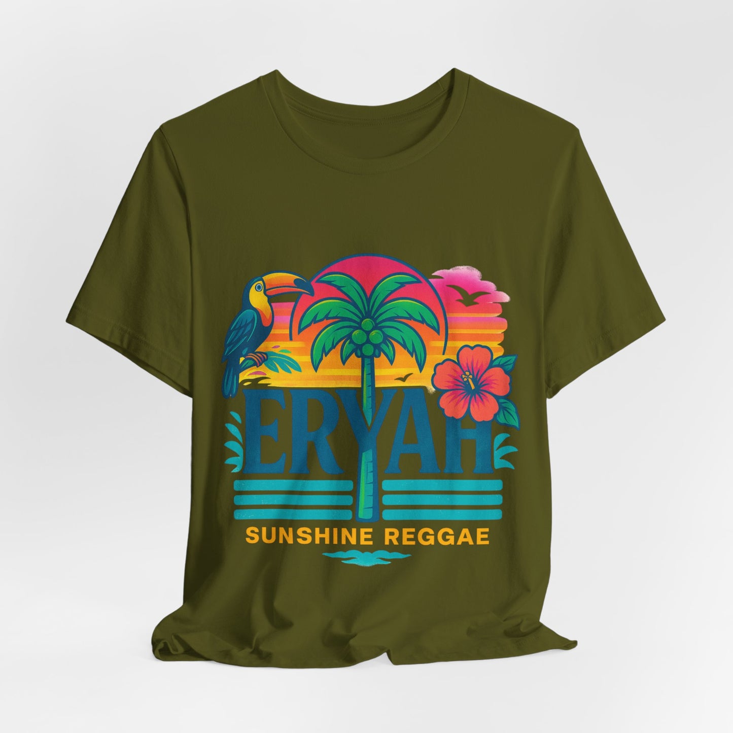 "ERYAH" Tropical Sunset Palm Tree Tee
