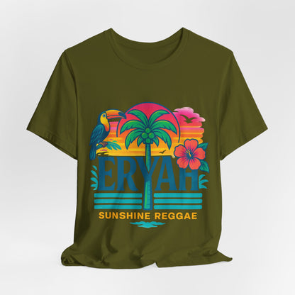 "ERYAH" Tropical Sunset Palm Tree Tee