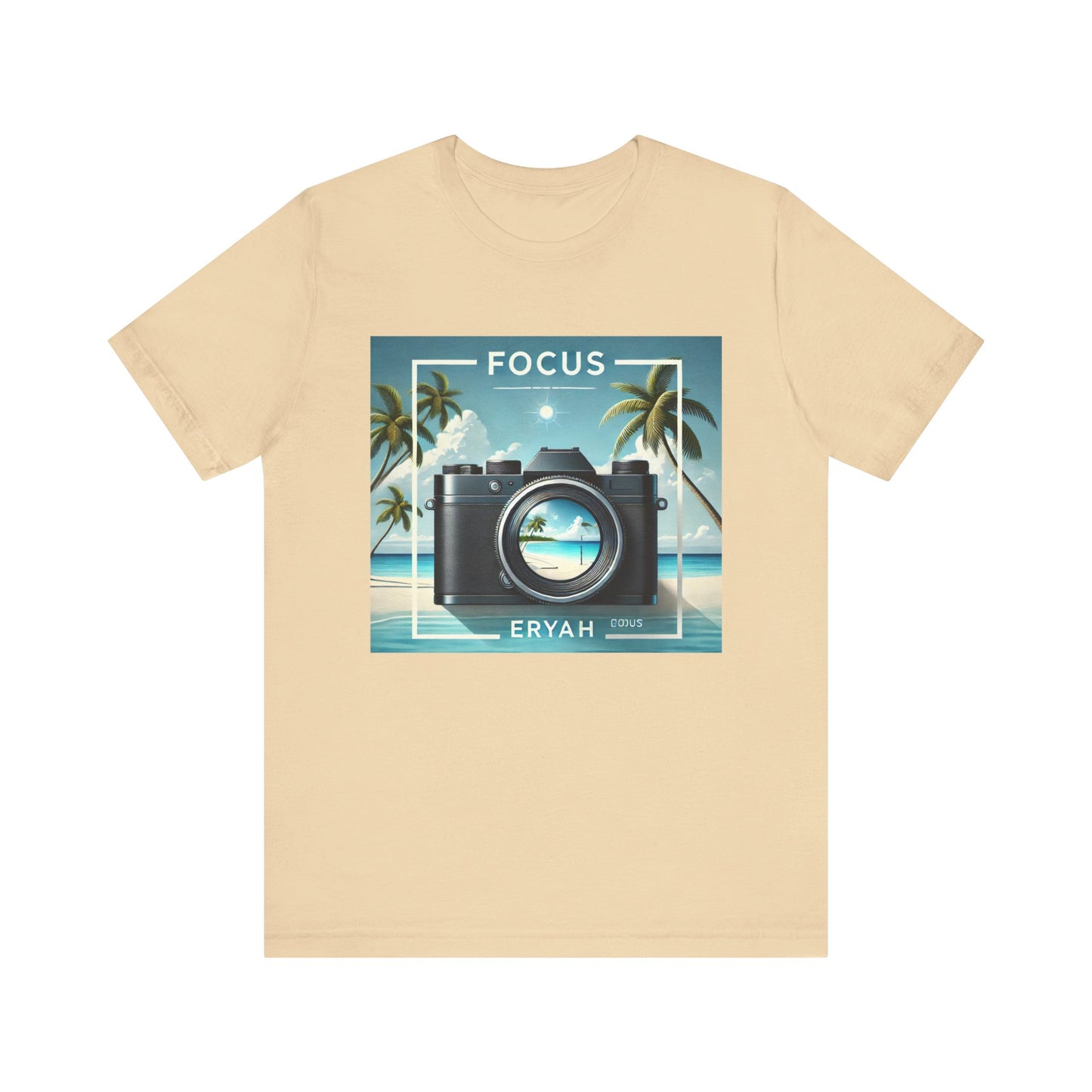 📸 "FOCUS" Beach Camera Tee – Tropical Lens Vibes 📸