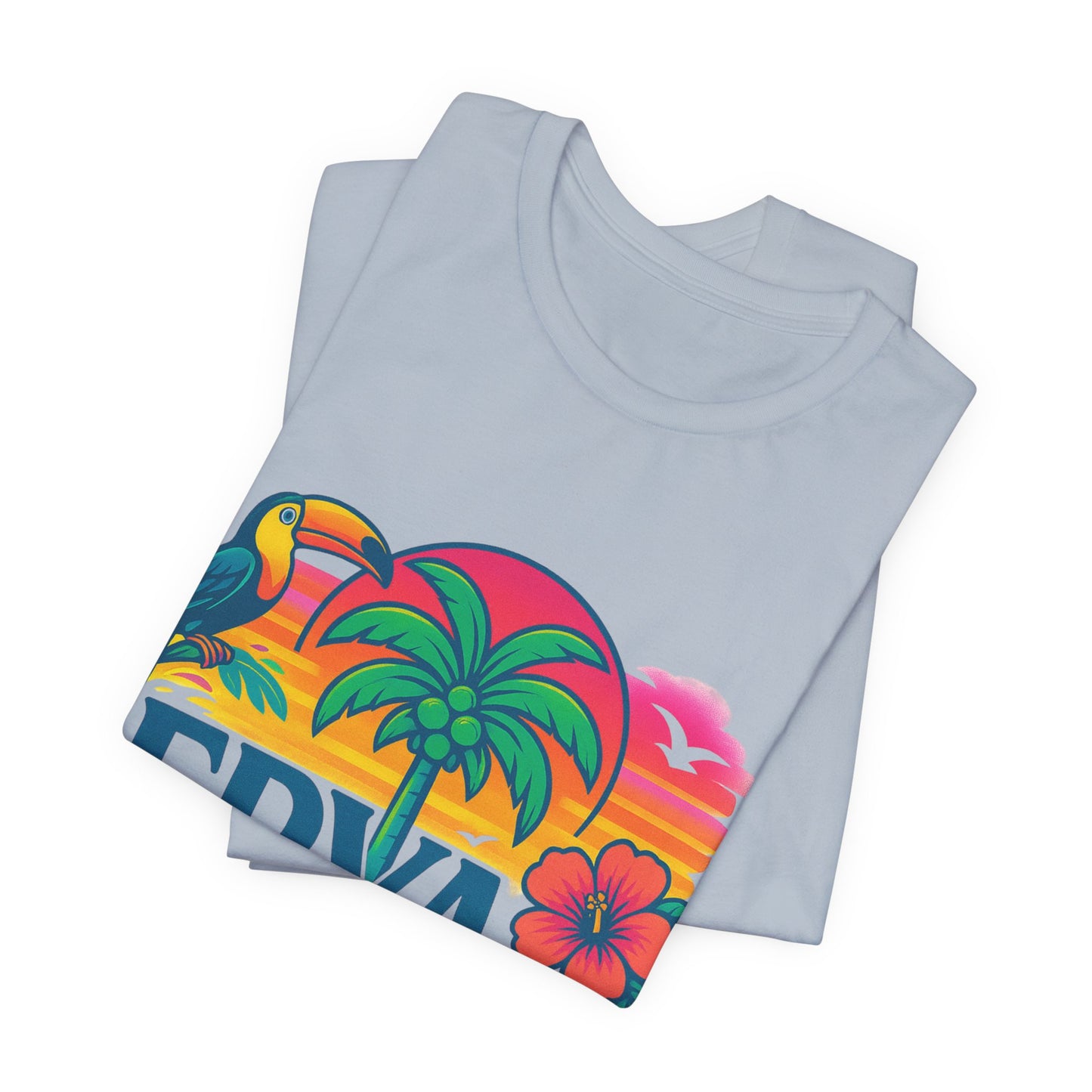 "ERYAH" Tropical Sunset Palm Tree Tee