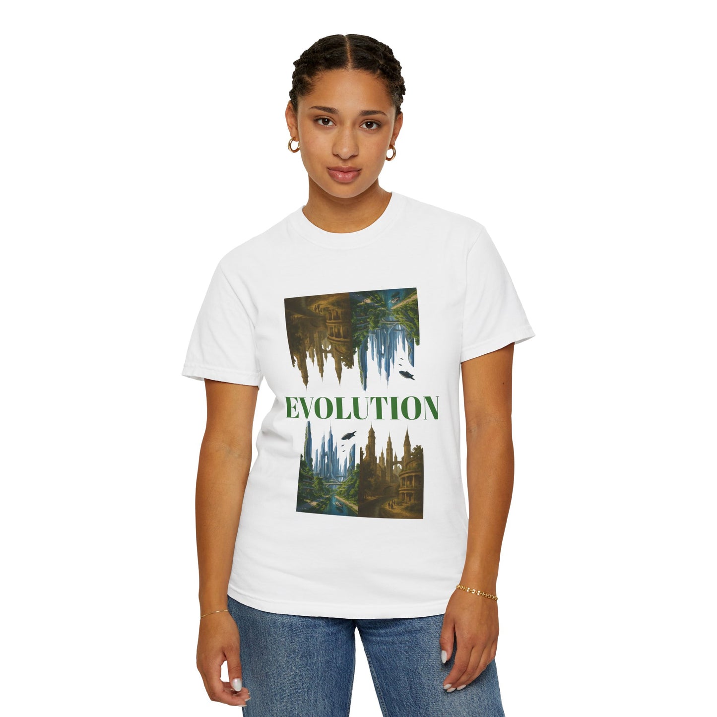 Transformative EVOLUTION T-Shirt - Reflective City/Nature Print