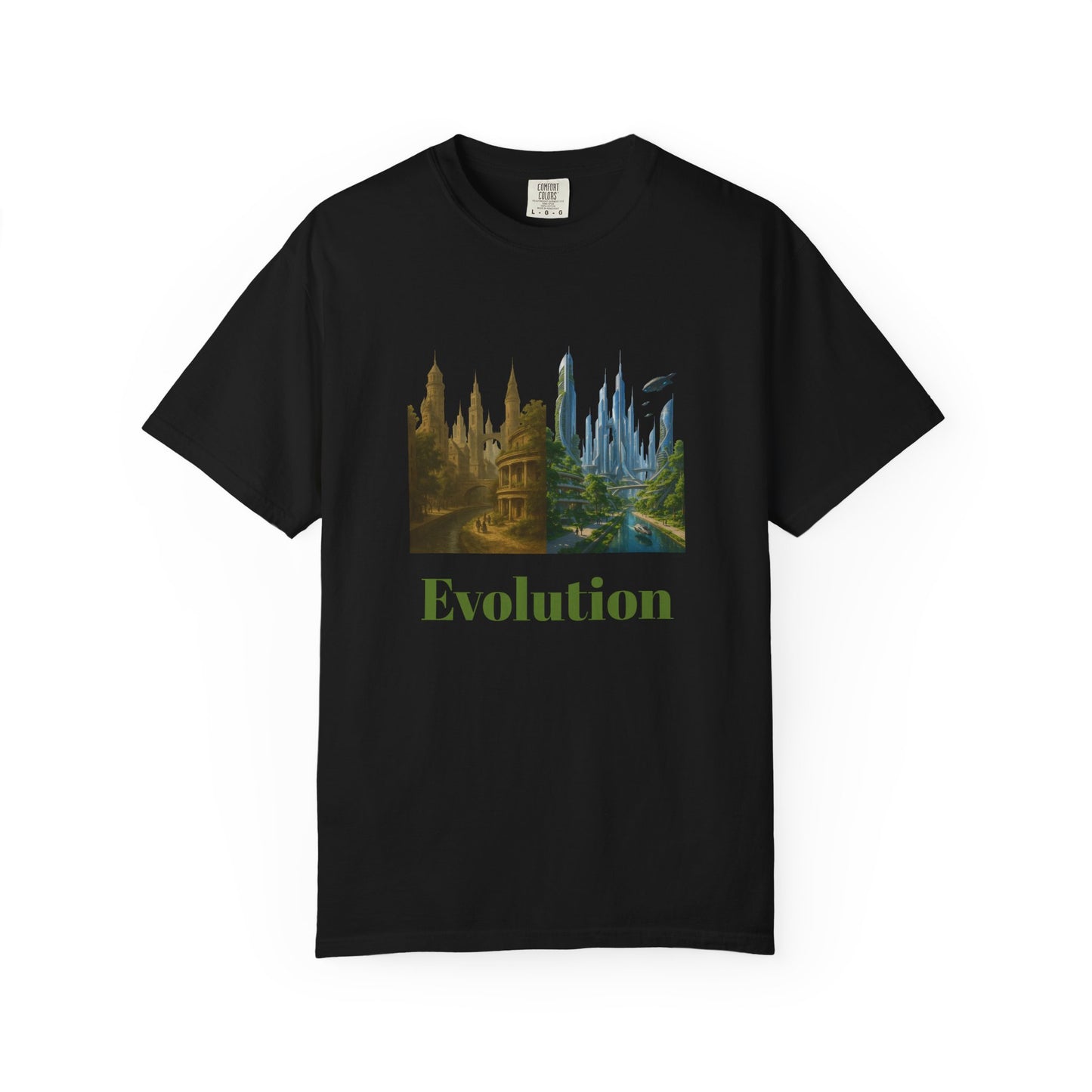 Transformative EVOLUTION Tee - Reflective City/Nature Print
