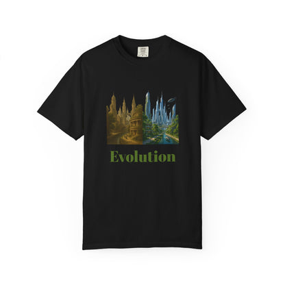 Transformative EVOLUTION Tee - Reflective City/Nature Print