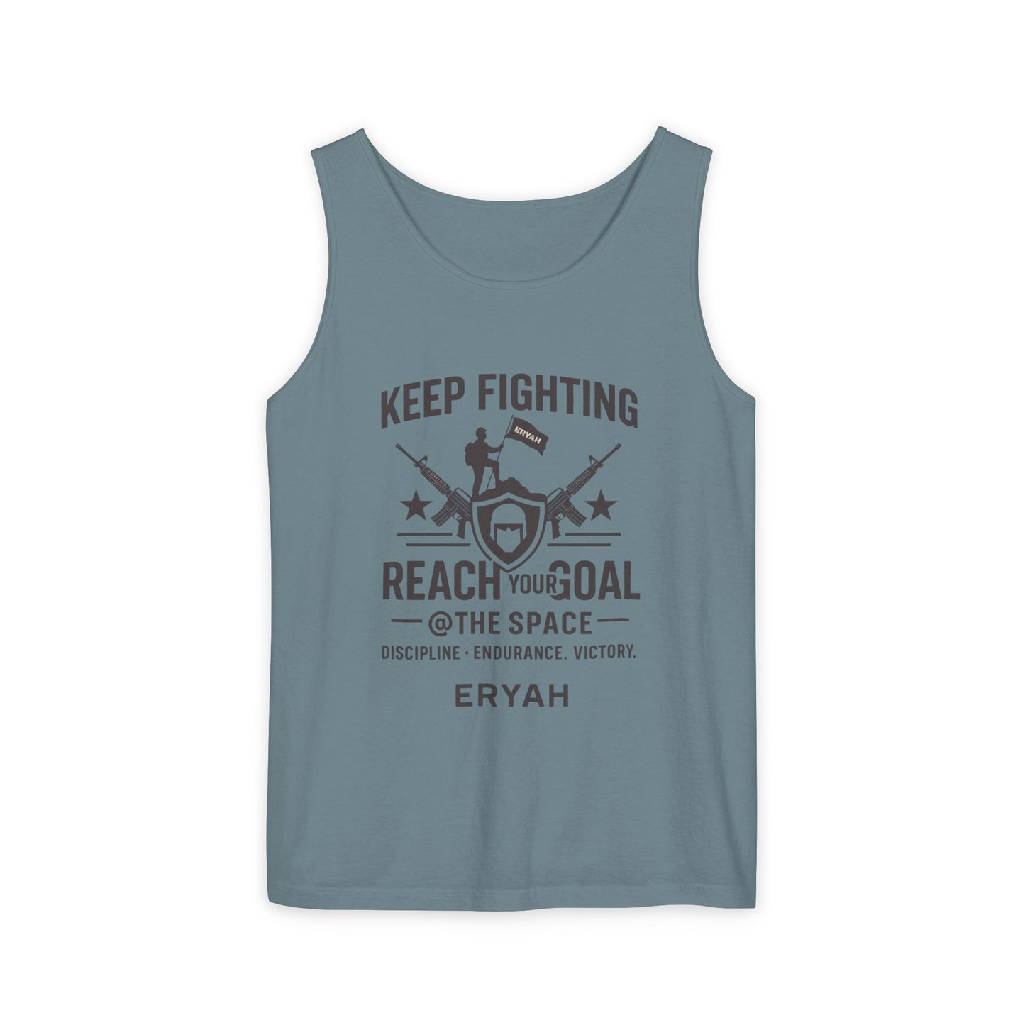 Fearless Warrior Tank Top - Vintage Garment-Dyed Unisex Gym Shirt