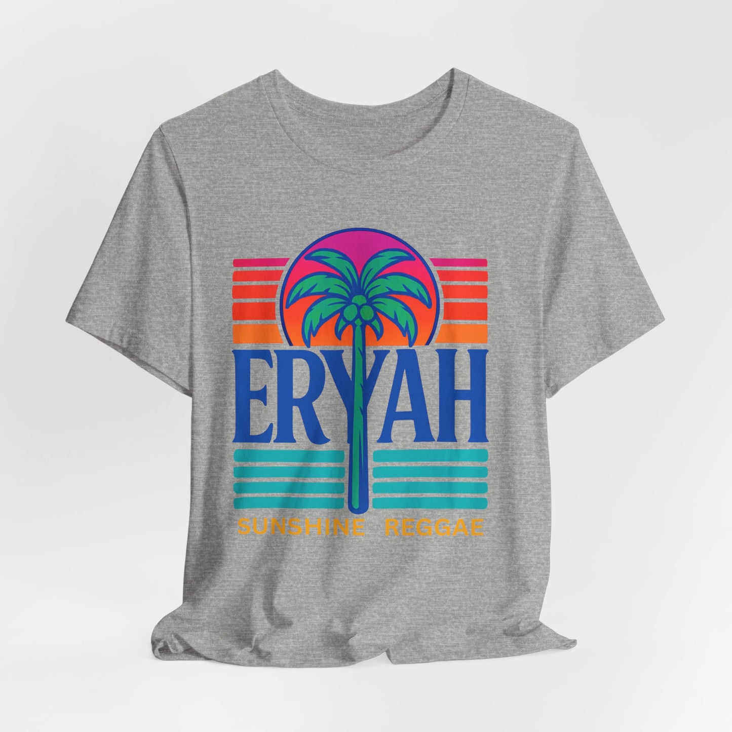"ERYAH @ The   Space" Tropical Street Tee – Sunset & Palm Tree