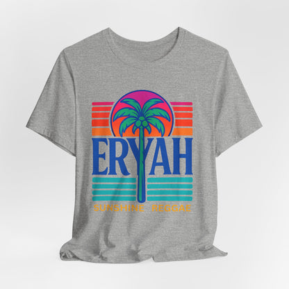 "ERYAH @ The   Space" Tropical Street Tee – Sunset & Palm Tree