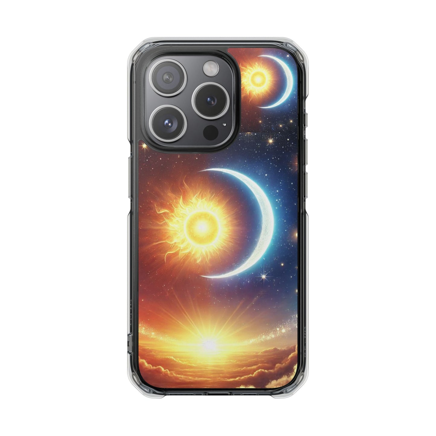 Cosmic Sun & Moon Design, Phone Case