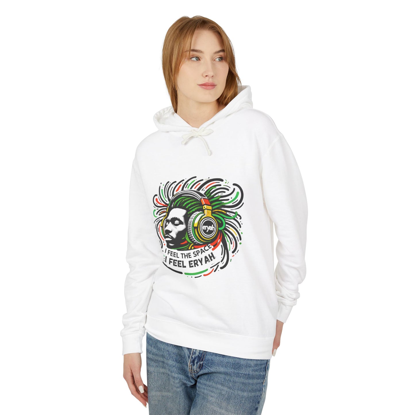 "Eryah 'I Feel The Space' Rasta Music  – Frequency & Flow Hoodie"
