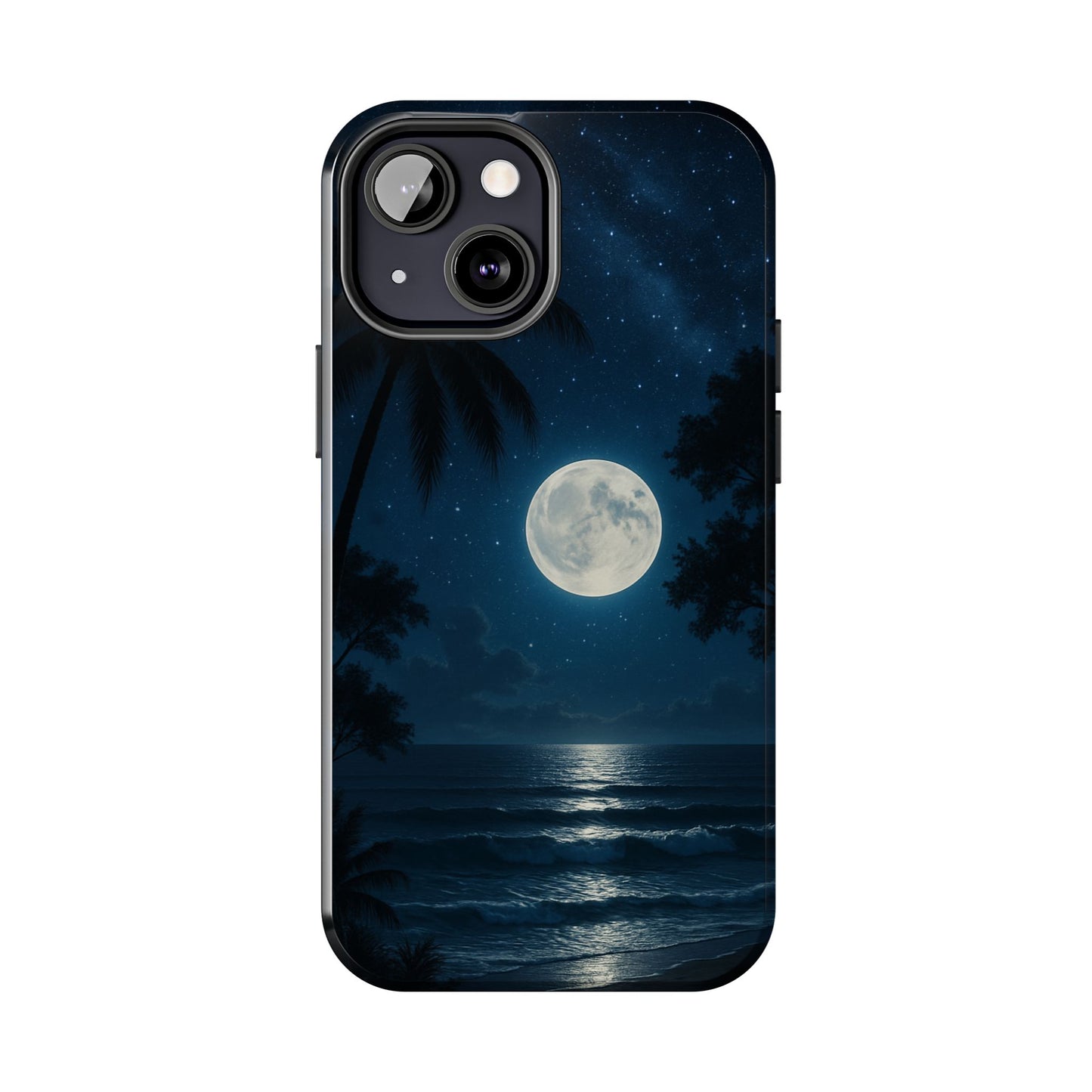 Moonlit Ocean Tough Phone Case, Starry Night Phone Protector, Beach Vibe Phone Cover, Gift for Ocean Lovers, Travel Accessories