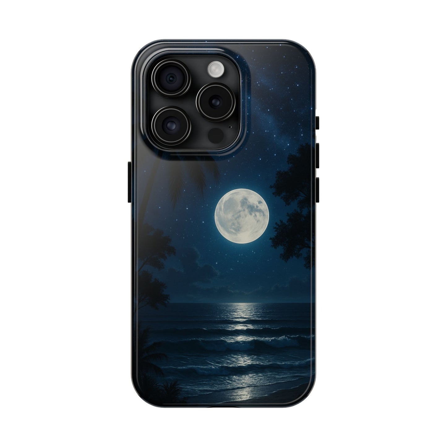 Moonlit Ocean Tough Phone Case, Starry Night Phone Protector, Beach Vibe Phone Cover, Gift for Ocean Lovers, Travel Accessories