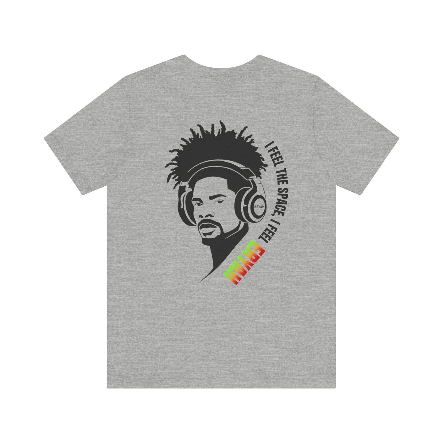 🎵"I Feel The Space – Rasta Headphone Minimalist Tee"🎵