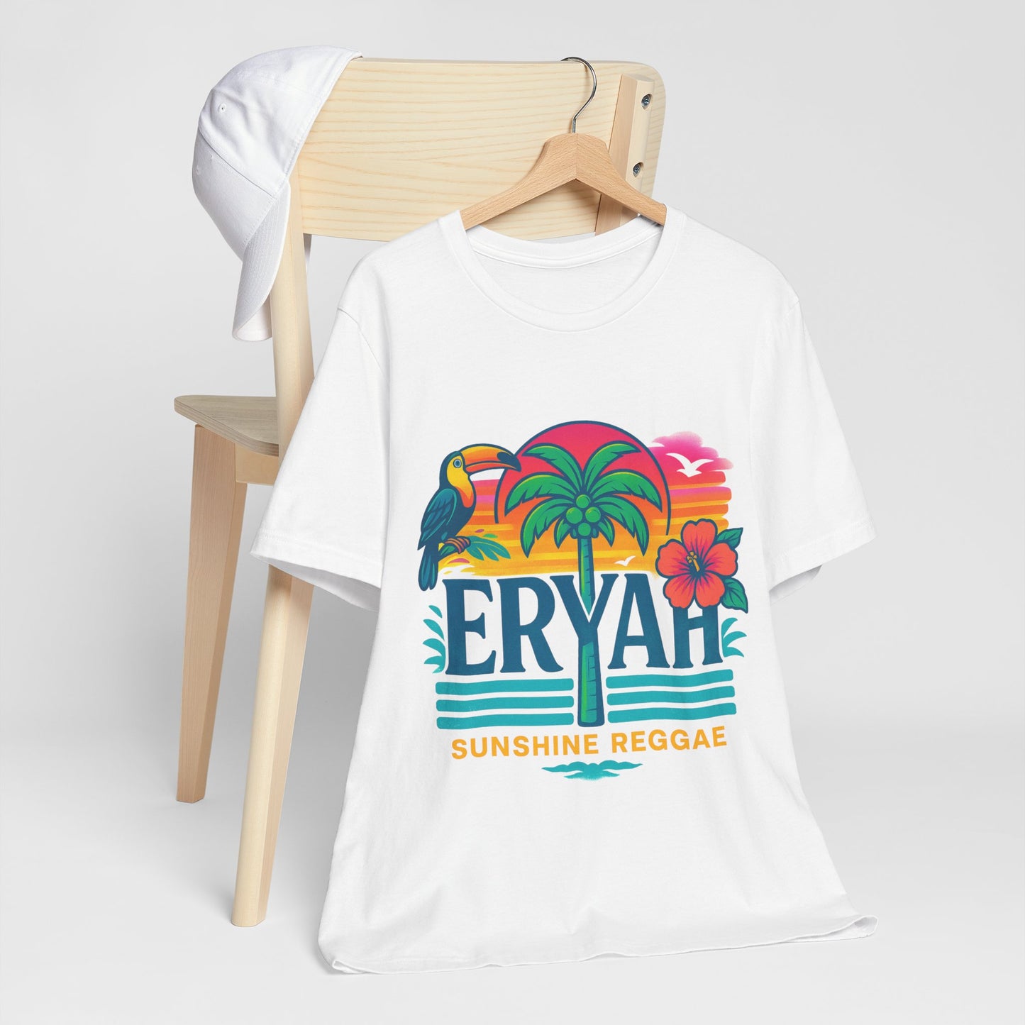 "ERYAH" Tropical Sunset Palm Tree Tee