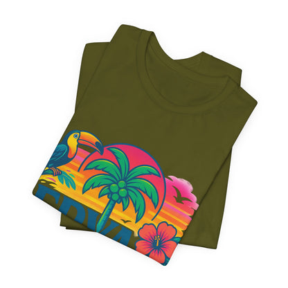 "ERYAH" Tropical Sunset Palm Tree Tee