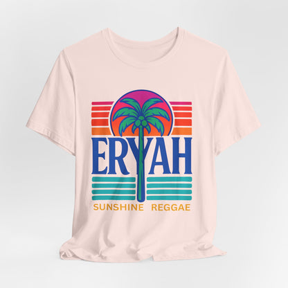 "ERYAH @ The   Space" Tropical Street Tee – Sunset & Palm Tree
