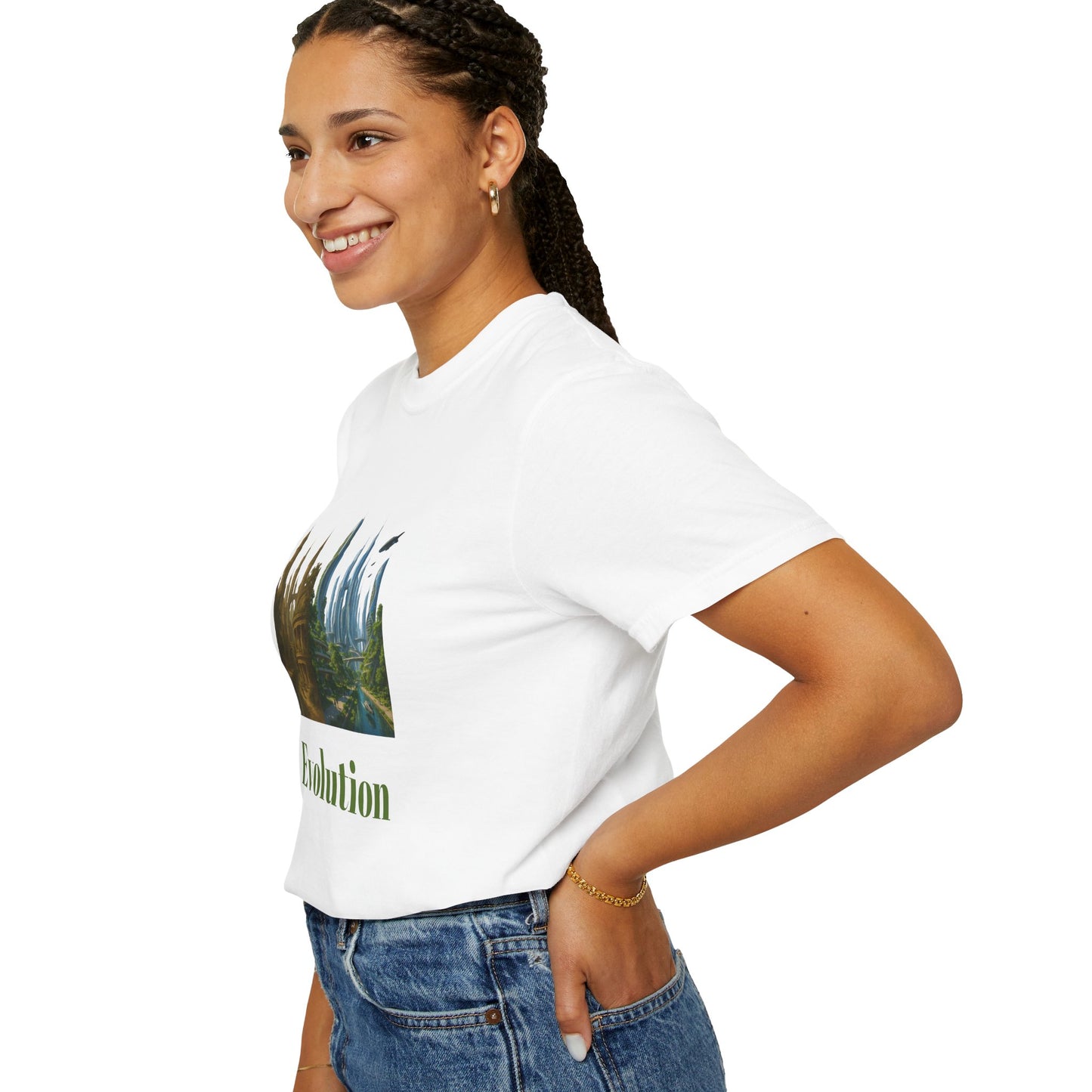 Transformative EVOLUTION Tee - Reflective City/Nature Print