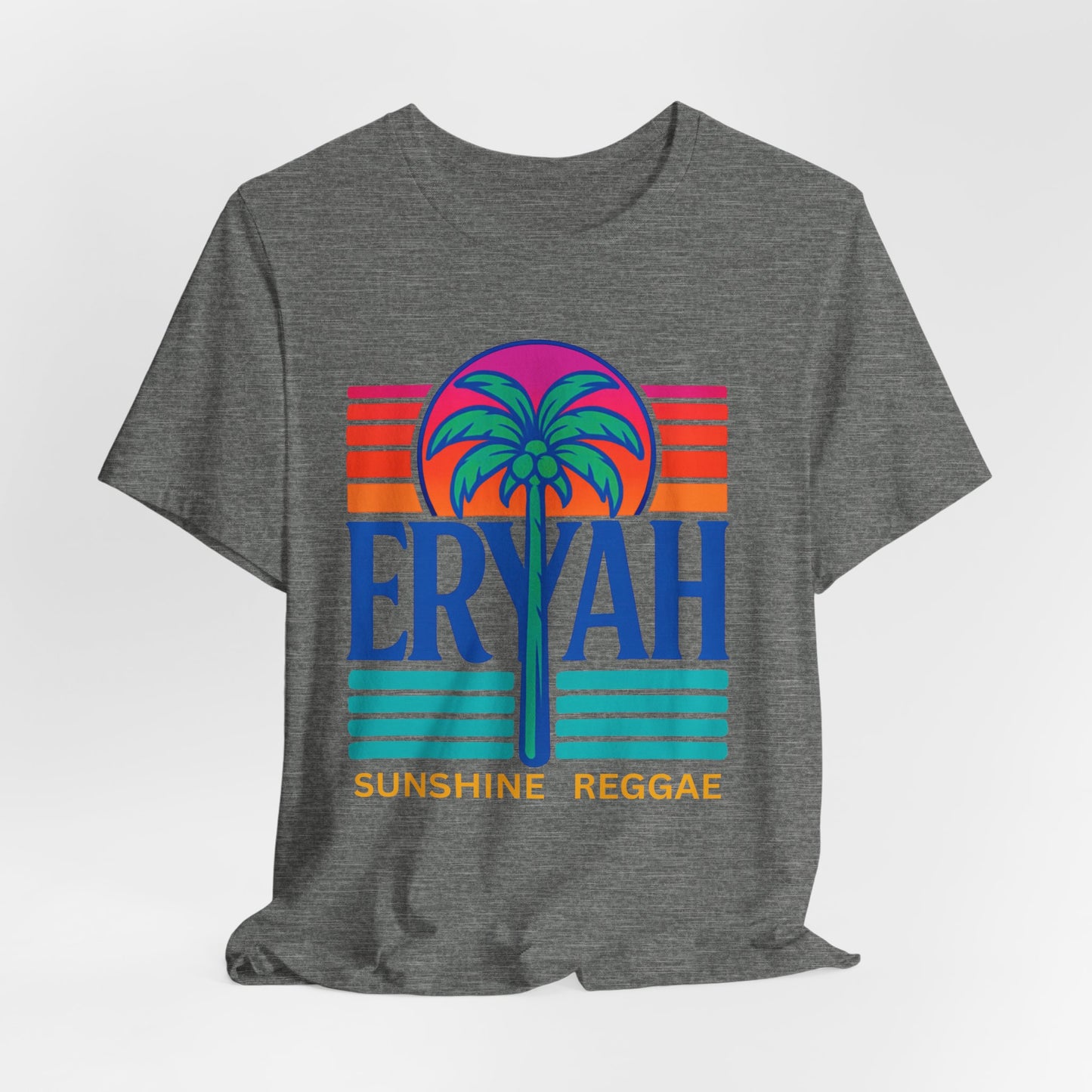 "ERYAH @ The   Space" Tropical Street Tee – Sunset & Palm Tree