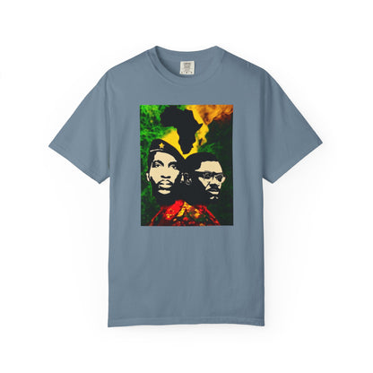 Heritage of Resistance: Sankara & Lumumba Africa Map Revolutionary Tee