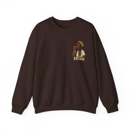 Eryah Rasta Crewneck Sweatshirt - Cozy Unisex Pullover, Perfect Gift for Music Lovers, Chill Style for Any Occasion