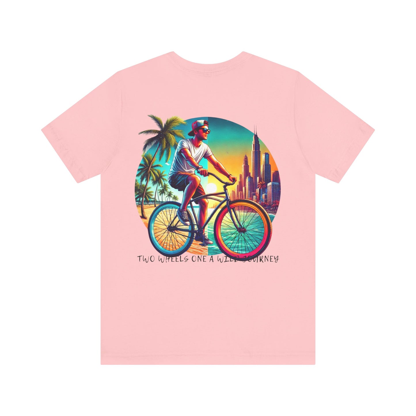 Adventure Cyclist Tee  – Ride Between Paradise & The Future"