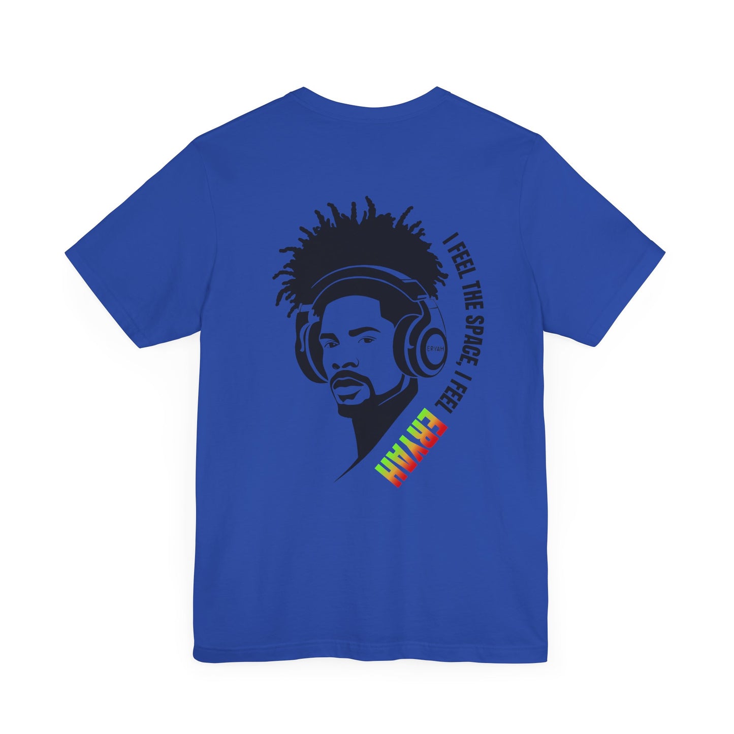 🎵"I Feel The Space – Rasta Headphone Minimalist Tee"🎵