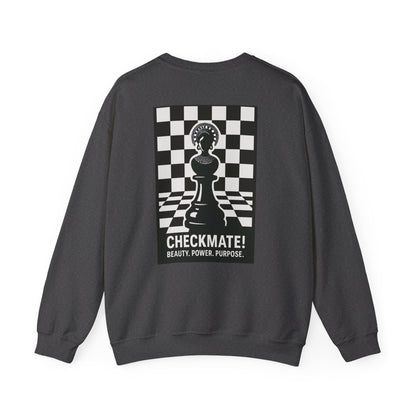 Chess Inspiration Crewneck Sweatshirt | Unisex Gift for Game Lovers, Checkmate Design, Cozy Fashion, Strategy Enthusiast Apparel