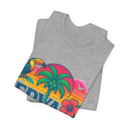"ERYAH" Tropical Sunset Palm Tree Tee