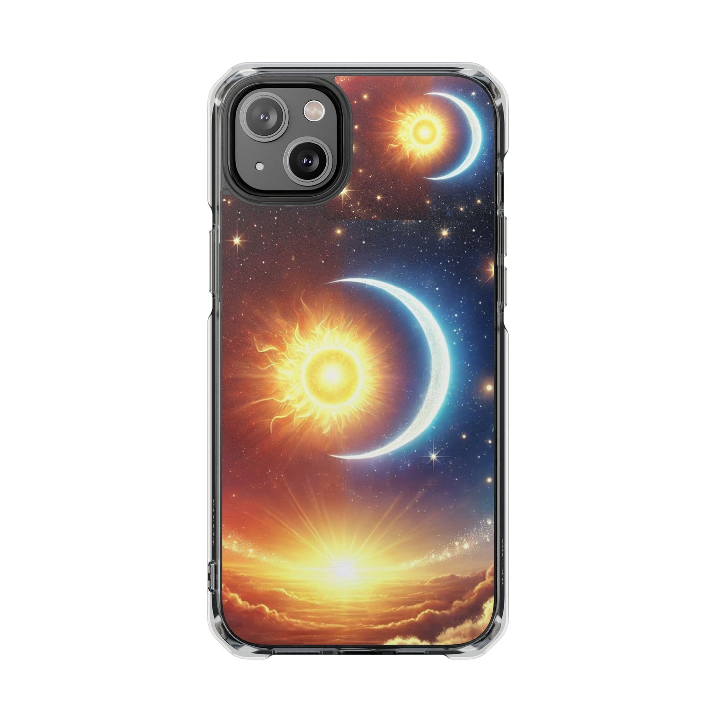 Cosmic Sun & Moon Design, Phone Case