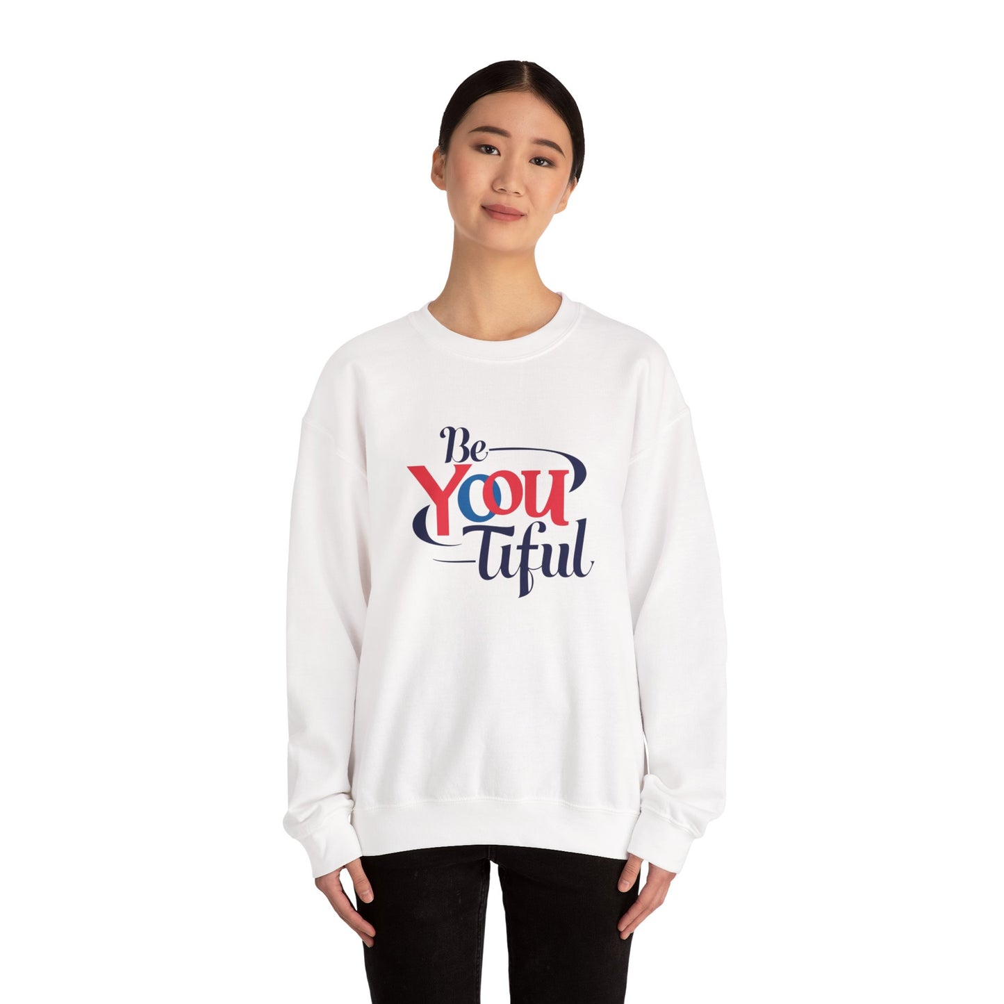 Be You Tiful Sweatshirt | Cozy Unisex Crewneck | Inspirational Gift | Casual Wear | Self-Love Reminder | Perfect for All Occasions