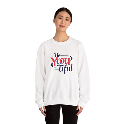 Be You Tiful Sweatshirt | Cozy Unisex Crewneck | Inspirational Gift | Casual Wear | Self-Love Reminder | Perfect for All Occasions