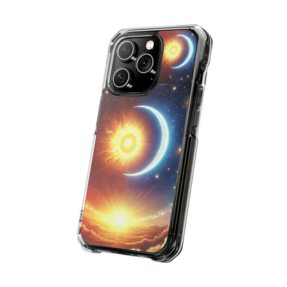 Cosmic Sun & Moon Design, Phone Case