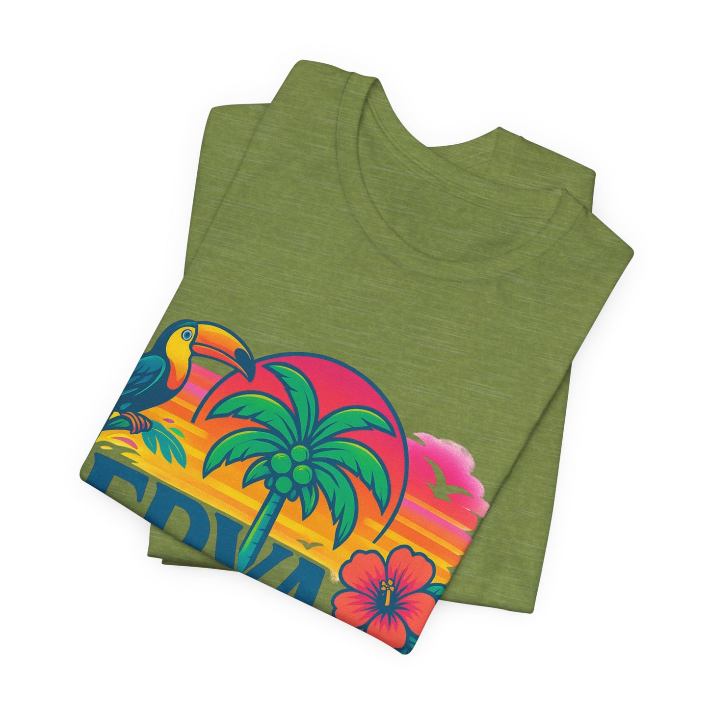 "ERYAH" Tropical Sunset Palm Tree Tee
