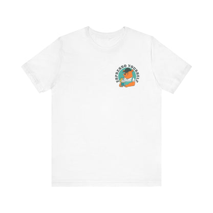 ☕ "Espresso Yourself" Bear Barista Tee - Brew-tifully You! ☕