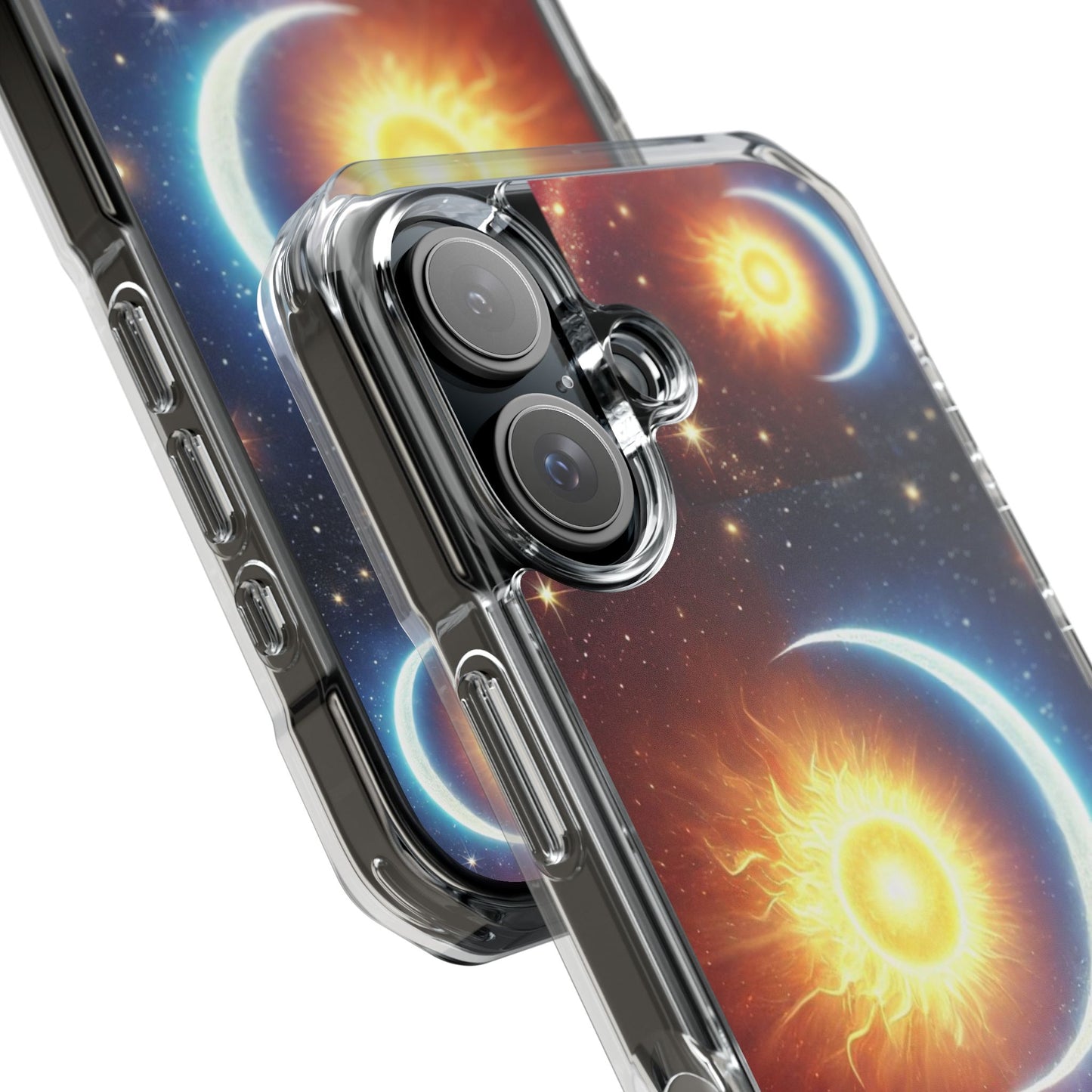 Cosmic Sun & Moon Design, Phone Case
