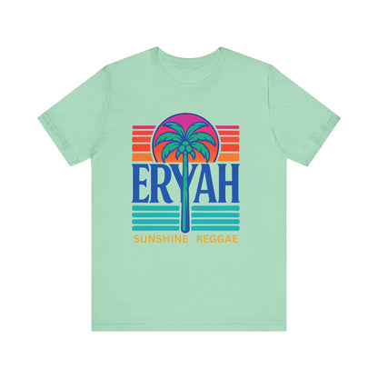 "ERYAH @ The   Space" Tropical Street Tee – Sunset & Palm Tree