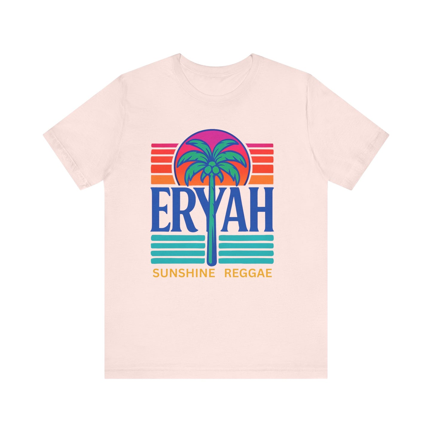 "ERYAH @ The   Space" Tropical Street Tee – Sunset & Palm Tree