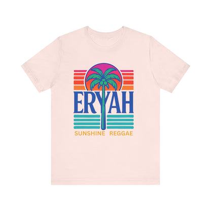 "ERYAH @ The   Space" Tropical Street Tee – Sunset & Palm Tree