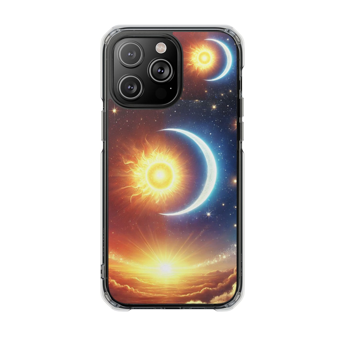 Cosmic Sun & Moon Design, Phone Case