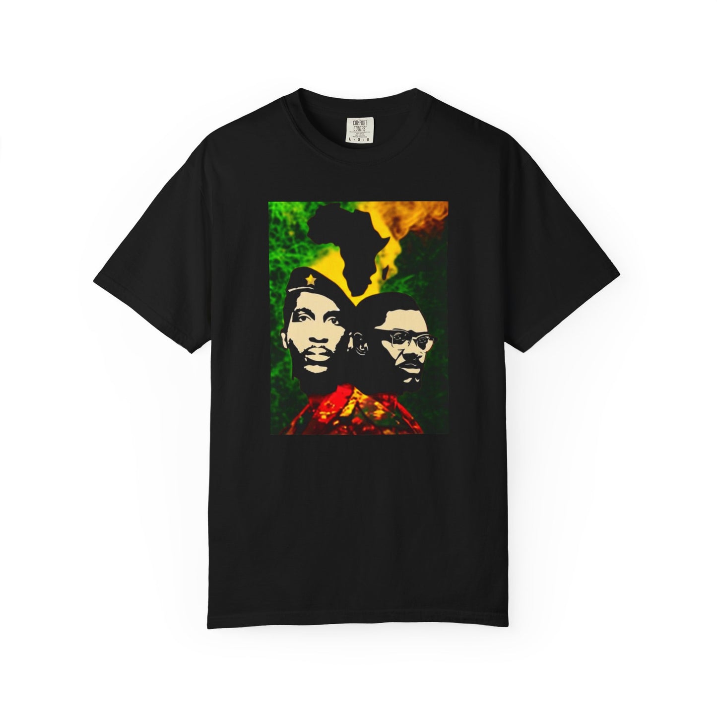 Heritage of Resistance: Sankara & Lumumba Africa Map Revolutionary Tee