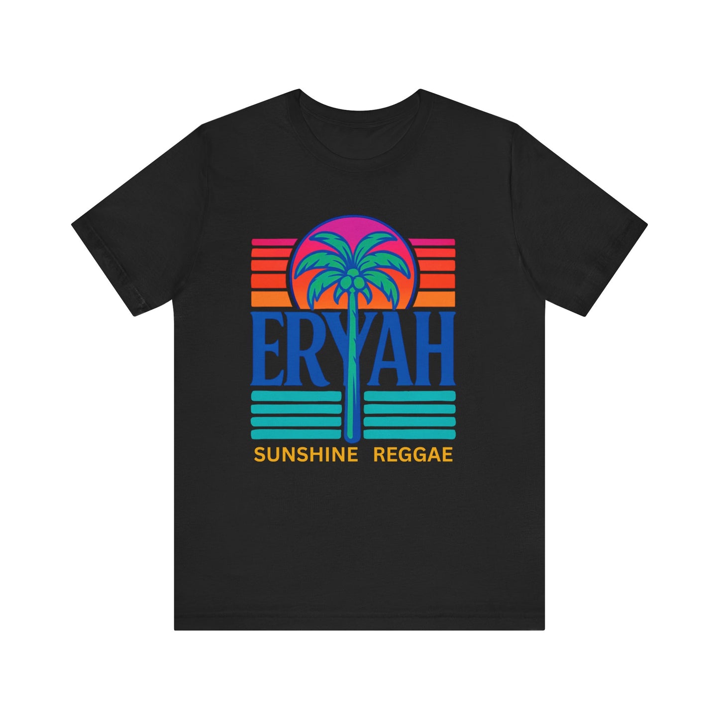 "ERYAH @ The   Space" Tropical Street Tee – Sunset & Palm Tree