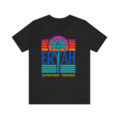 "ERYAH @ The   Space" Tropical Street Tee – Sunset & Palm Tree