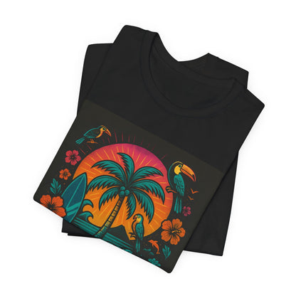 ☀️"ERYAH @ The Space" – Tropical Street Sunset Tee☀️