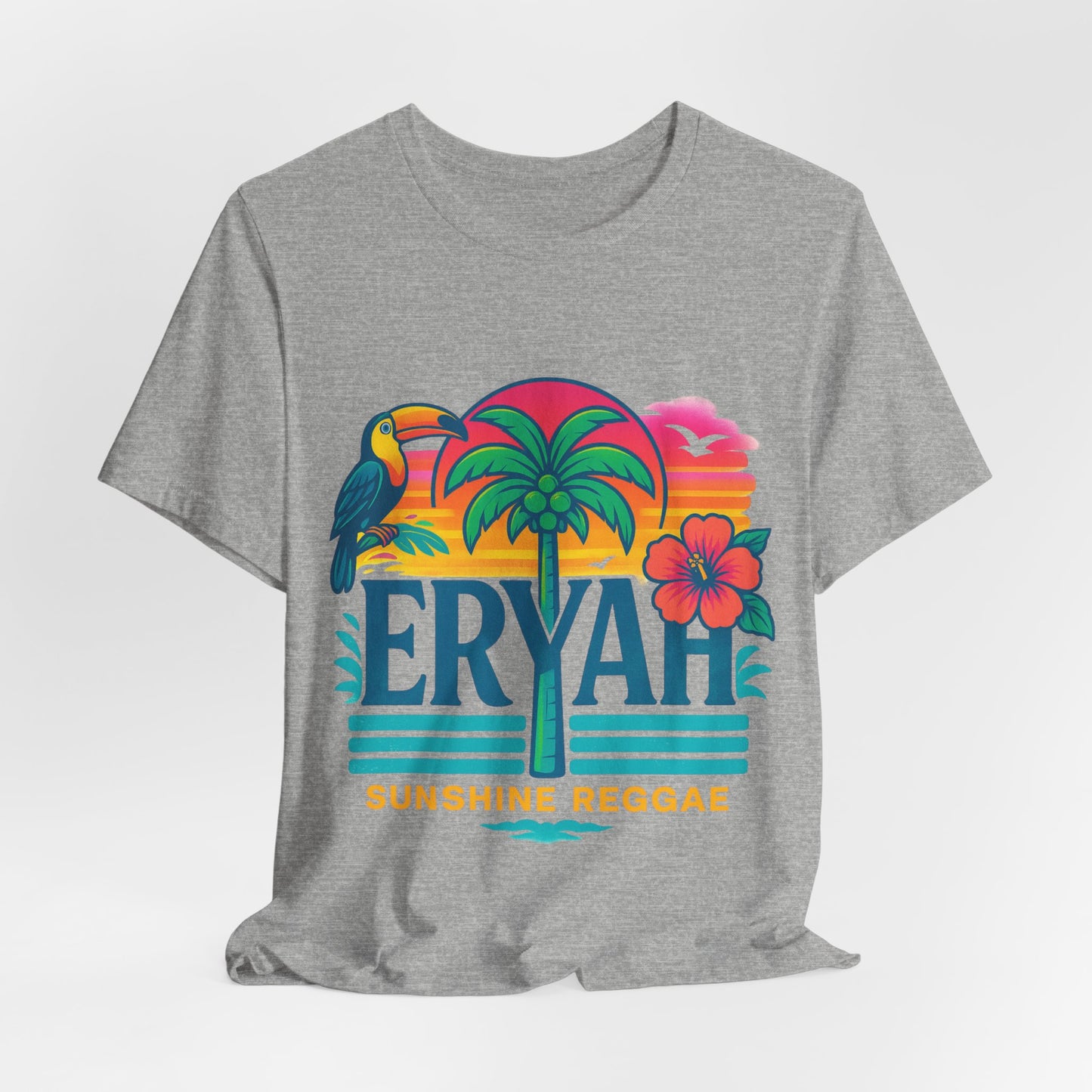 "ERYAH" Tropical Sunset Palm Tree Tee