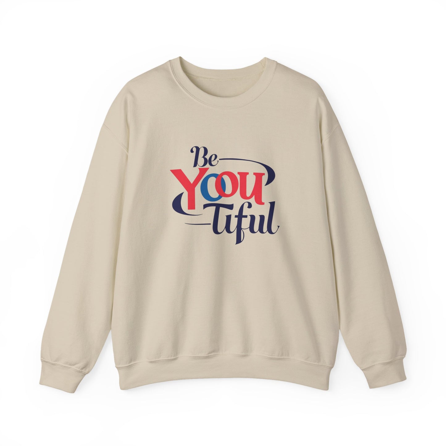 Be You Tiful Sweatshirt | Cozy Unisex Crewneck | Inspirational Gift | Casual Wear | Self-Love Reminder | Perfect for All Occasions