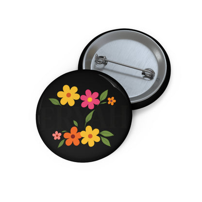 Custom Floral Pin Buttons | Vibrant Floral Badges for Gifts, Party Favors, Accessories, Personalization, Floral Art