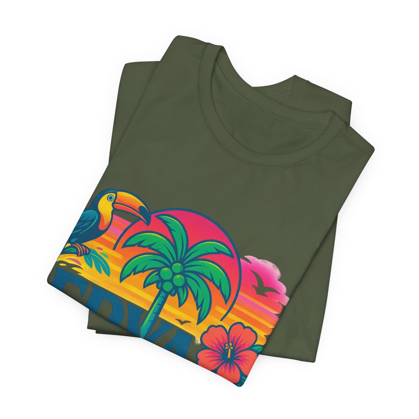 "ERYAH" Tropical Sunset Palm Tree Tee