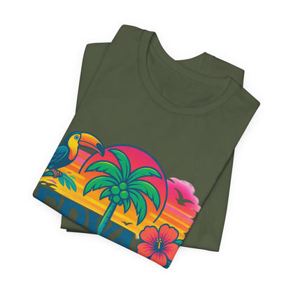 "ERYAH" Tropical Sunset Palm Tree Tee