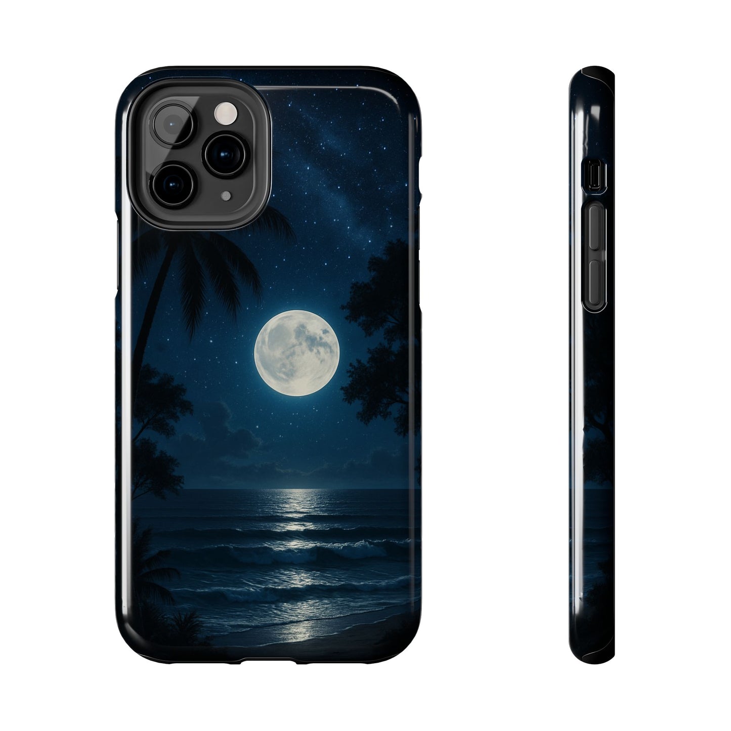 Moonlit Ocean Tough Phone Case, Starry Night Phone Protector, Beach Vibe Phone Cover, Gift for Ocean Lovers, Travel Accessories