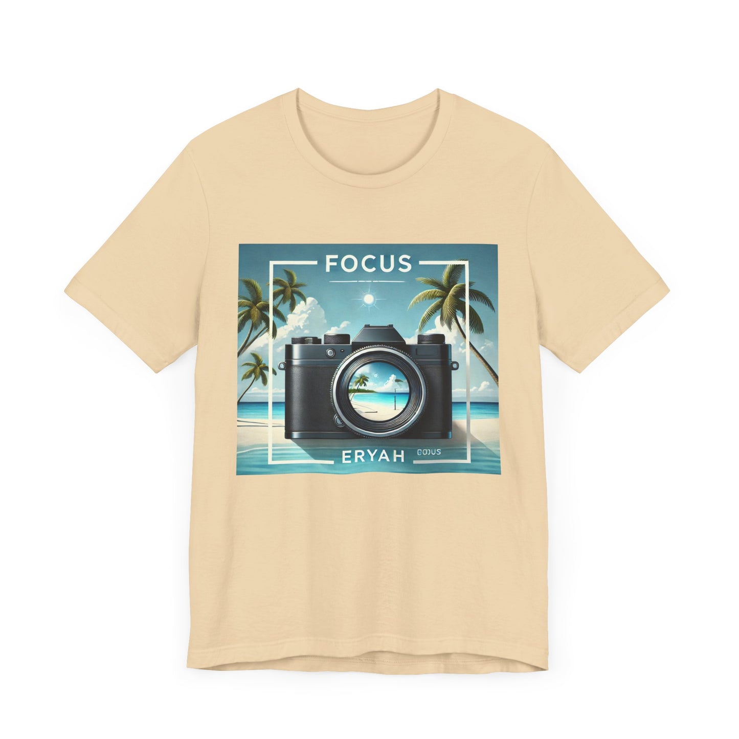 📸 "FOCUS" Beach Camera Tee – Tropical Lens Vibes 📸