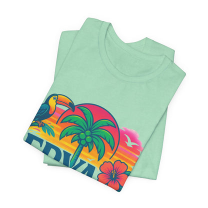 "ERYAH" Tropical Sunset Palm Tree Tee