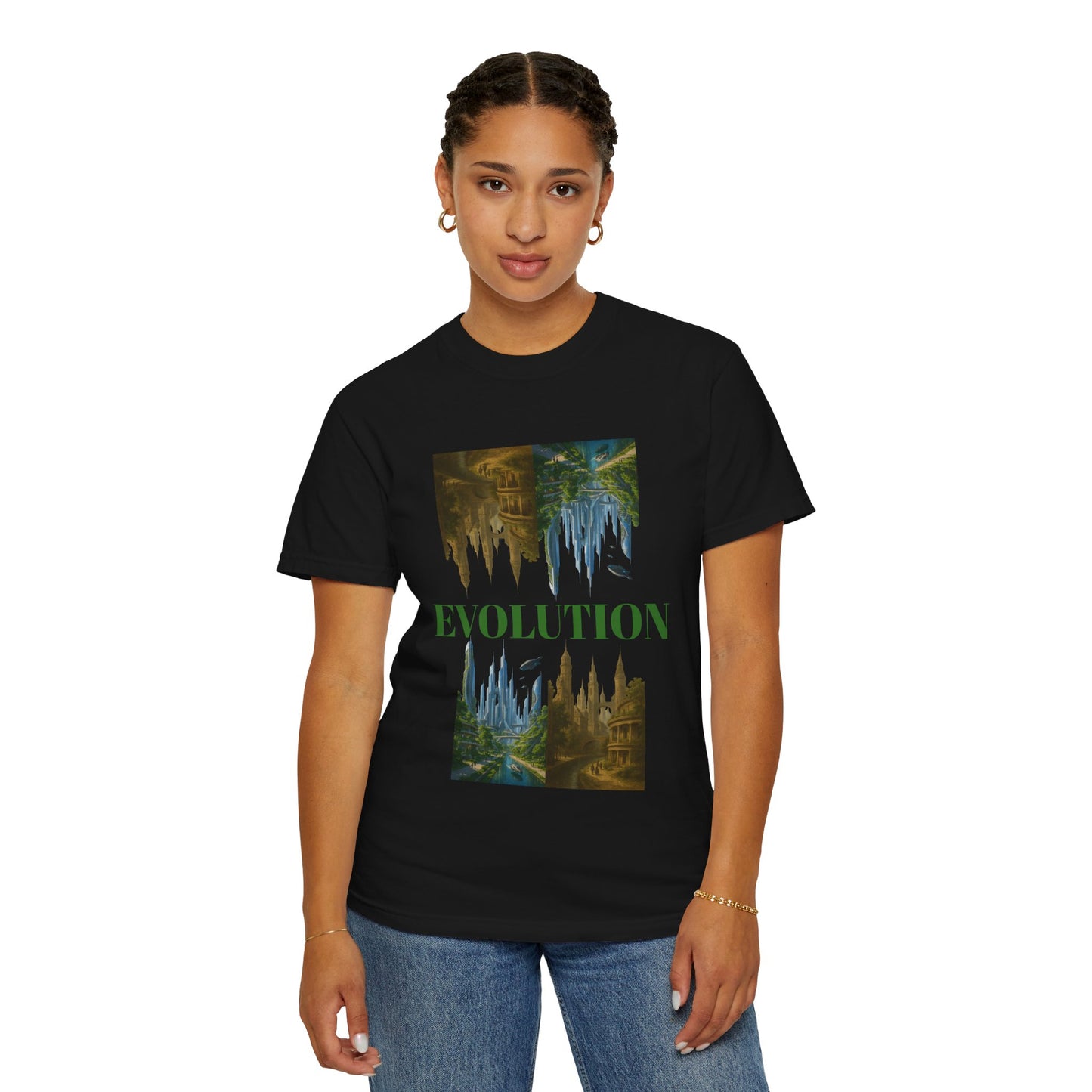 Transformative EVOLUTION T-Shirt - Reflective City/Nature Print